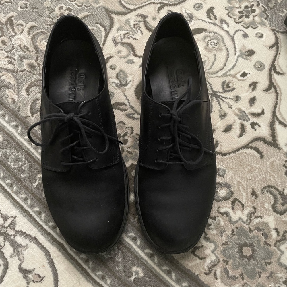 Oak Meadow Size 10W Men’s Casual Shoes, Black, Leather Uppers. Like New